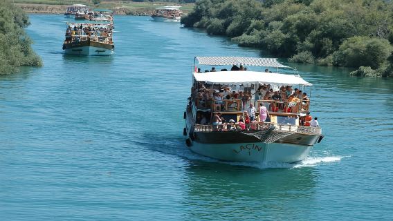 Alanya/Side: Manavgat-Fluss und Wasserfall, Bootstour und Basar