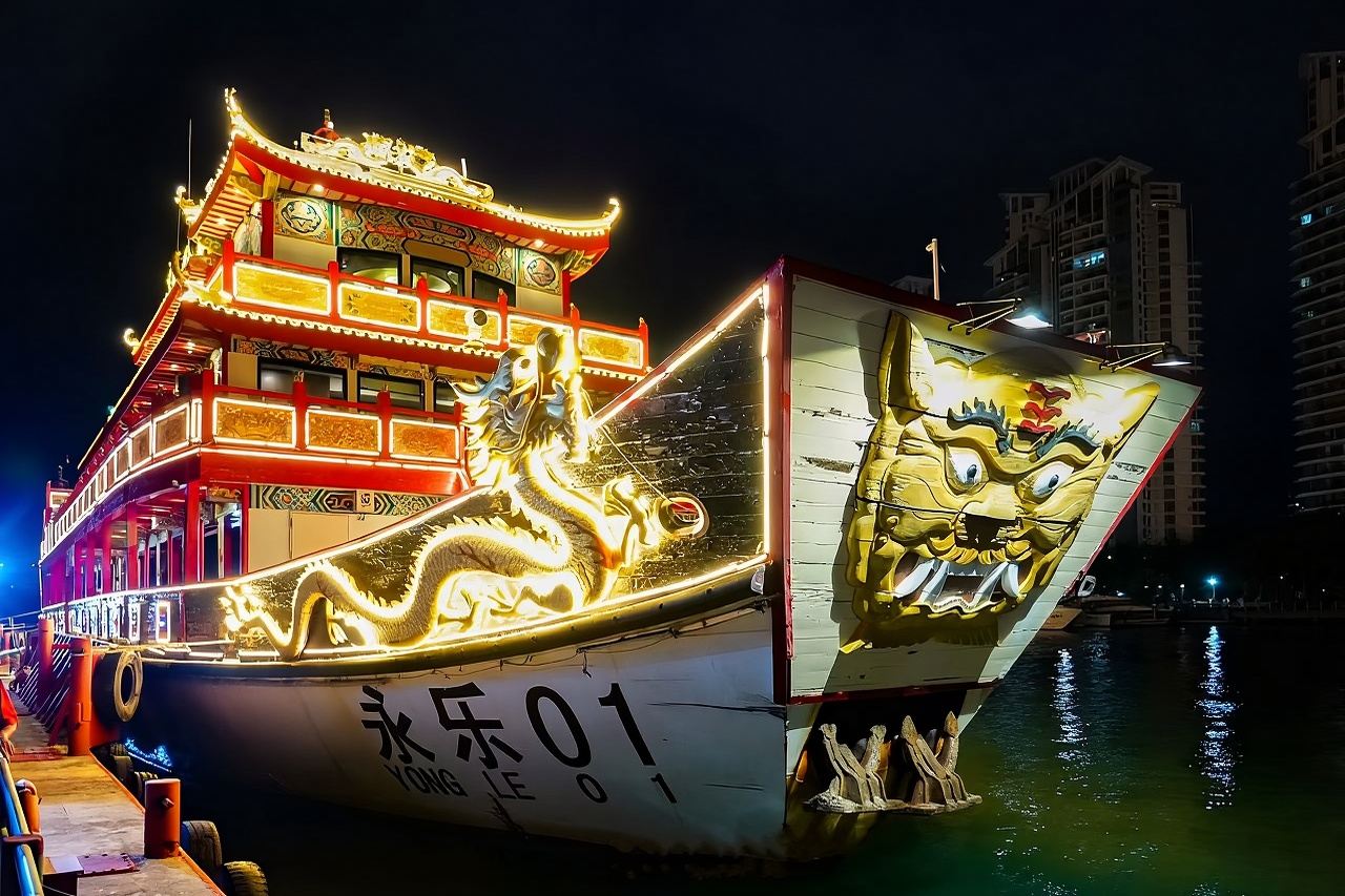 Night Cruise on Ming Dynasty Replica Ship in Sanya Bay