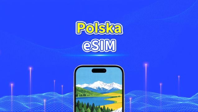 Polska eSIM | Szybki transfer danych | 5G/4G | Pakiety dzienne/pakiety danych | 24 godziny | 1-30 dni | Kod QR