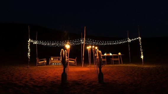 Private Dinner in the dunes in the Mleiha National Park