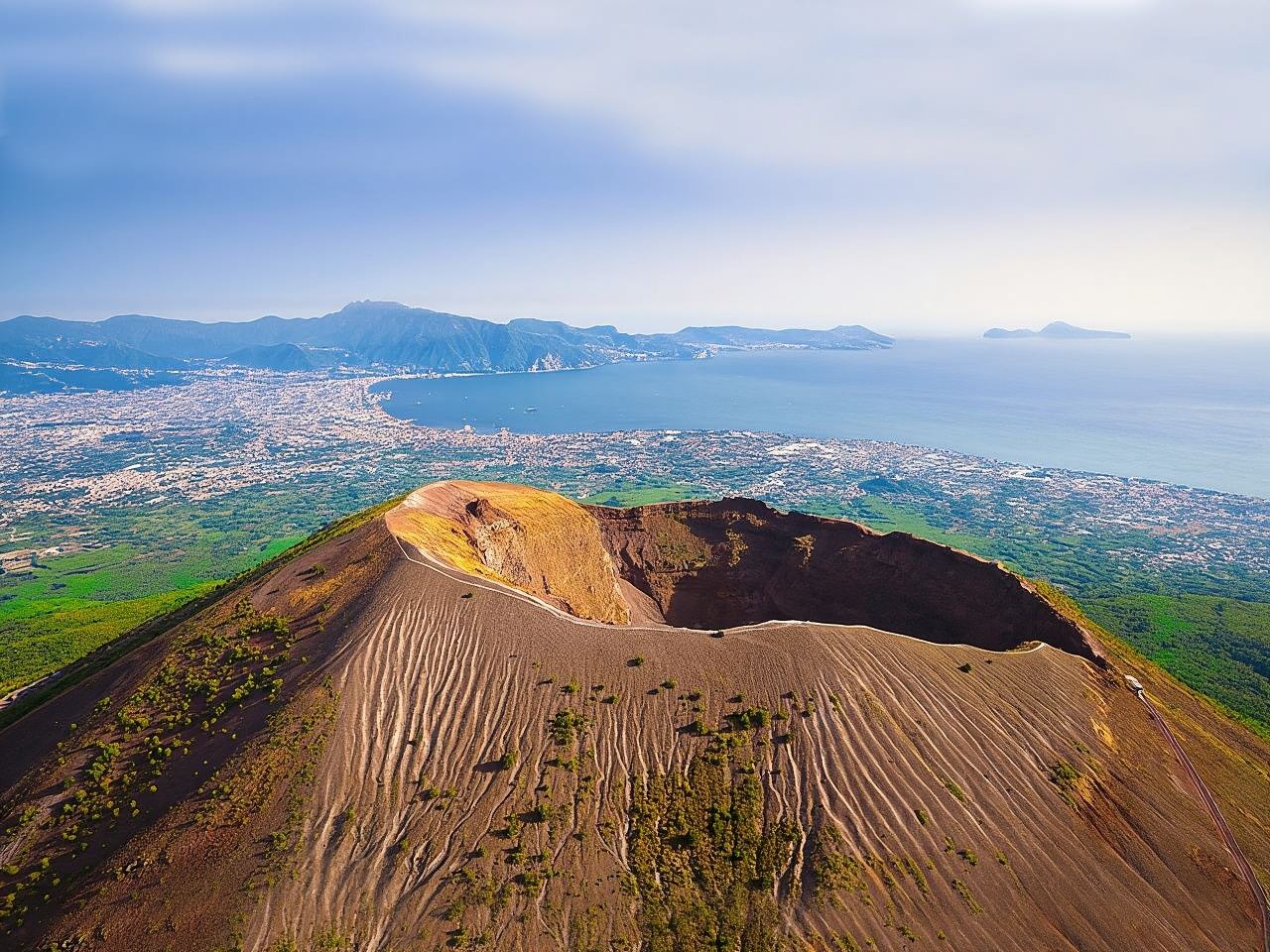 From Pompei: Mount Vesuvius Sunset Trip with Entry Ticket