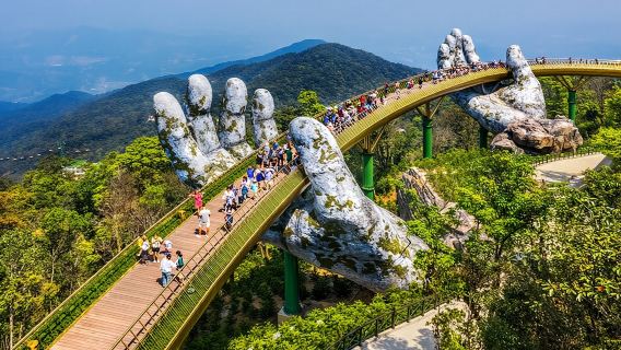 Golden Bridge & Ba Na Hills with Buffets Lunch ,2 ways cable car