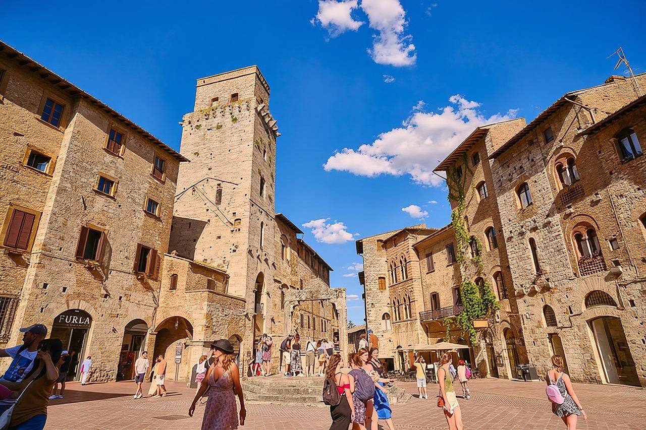 Tour giornaliero a San Gimignano + Picnic nei vigneti del Chianti|Piccoli gruppi confortevoli