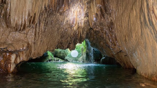 Cave, Waterfall and River Adventure in Charco Azul from San Juan