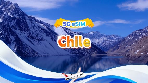 تشيلي | eSIM 5G | شبكتان · يدعم All AI & TikTok | 1 جيجابايت/يوم - إجمالي 30 جيجابايت | 1-30 يومًا | فوترة لمدة 24 ساعة | رمز QR
