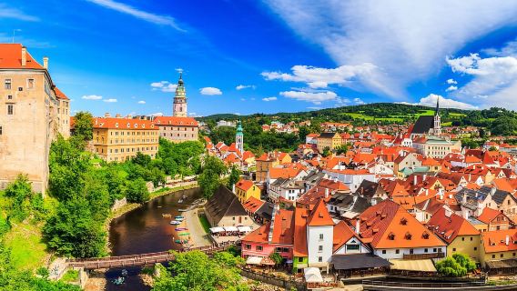 1-day tour to Cesky Krumlov fairy-tale CK town from Prague, Czech Republic