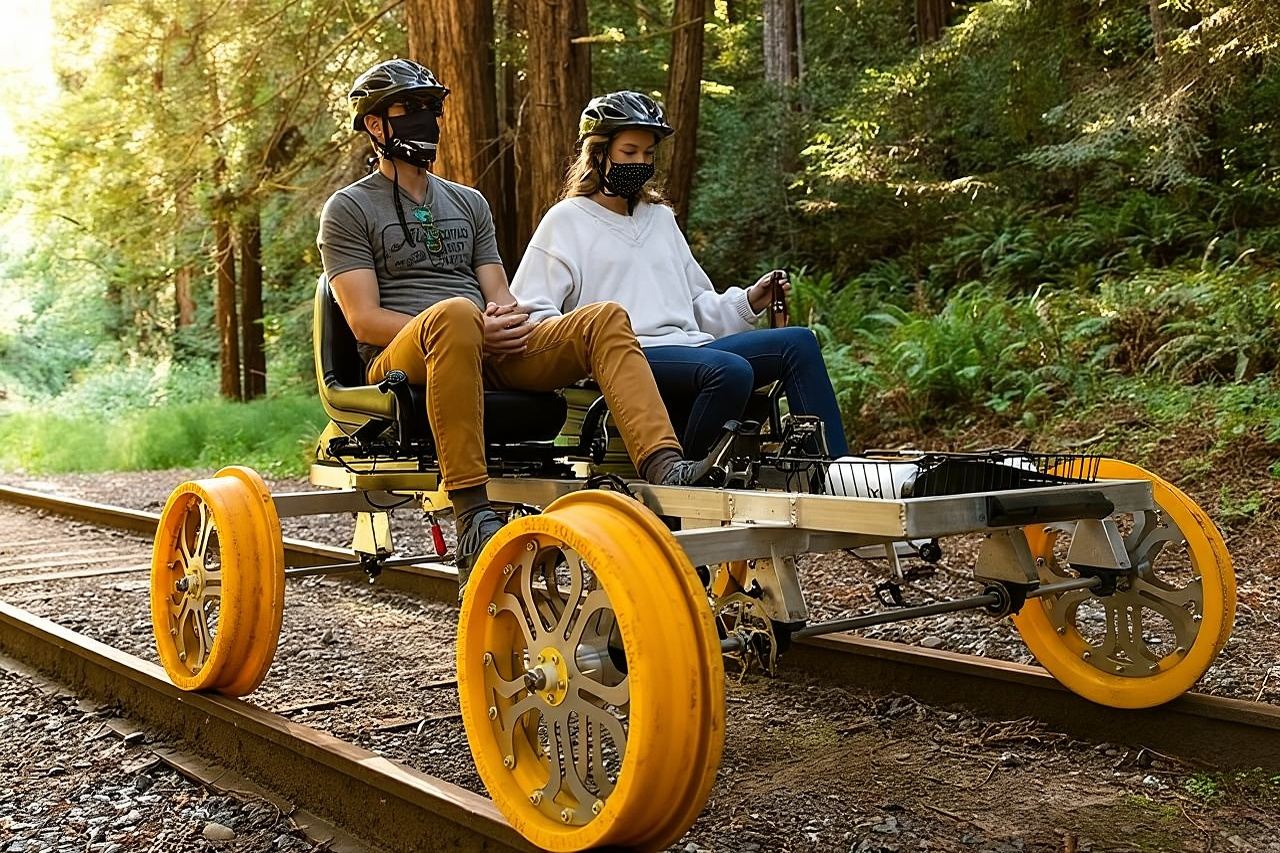 Redwoods Railbike entlang des Pudding Creek