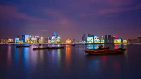 浙江杭州錢塘江遊船票+濱江碼頭錢印號/夢航號豪華遊船票(錢塘江兩岸燈光秀+可選三樓露天觀光座)