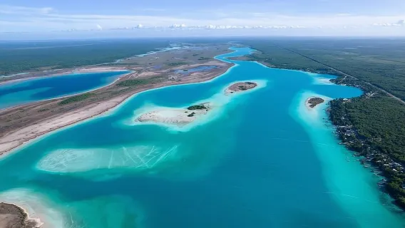 Passeio pela Lagoa de Bacalar em barco -Coletivo-