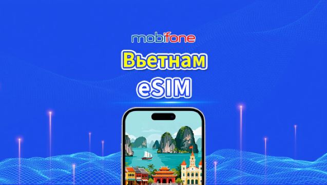Vietnam Mobifone Local 5G eSIM | Доступны TikTok и ChatGPT | Ежедневные/общие тарифы данных | Оплата по календарным дням | QR Code