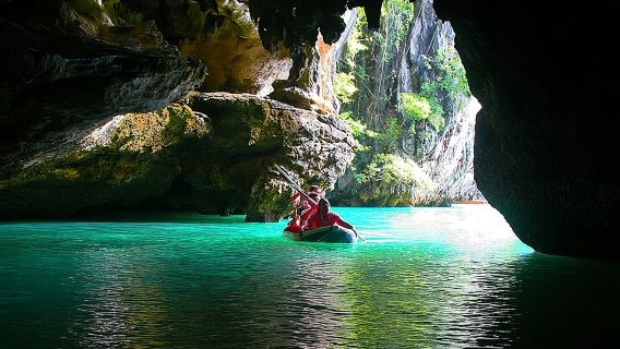 Phang Nga Bay Sea Cave Canoeing & James Bond Island by Big Boat
