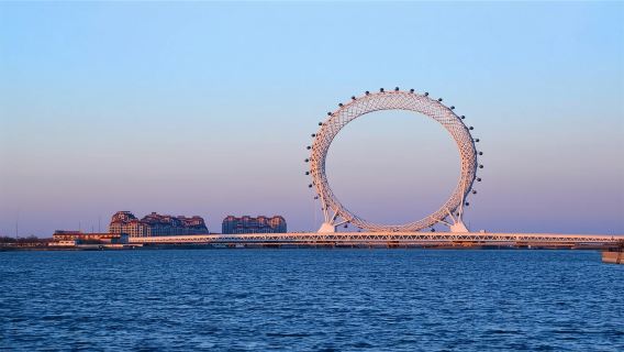 濰坊歡樂海沙灘設施+「渤海之眼」摩天輪包車一日遊【獨立包團】