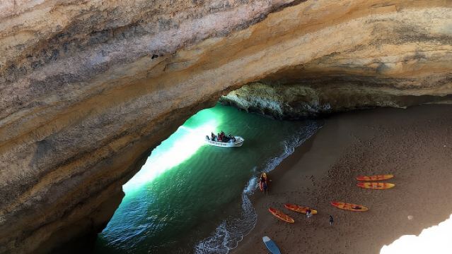 Kayak Tour to Benagil Cave & Marinha Beach - From Portimão
