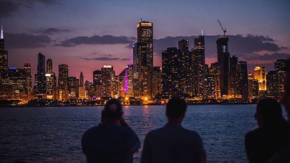 Crociera notturna sul fiume e sul lago Chicago
