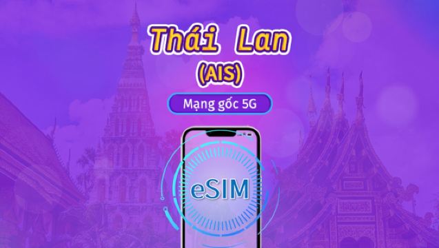 eSIM AIS Thái Lan | Mạng 5G nội địa | Hỗ trợ TikTok & ChatGPT | Số điện thoại nội địa | Yêu cầu đăng ký tên thật | Mã QR