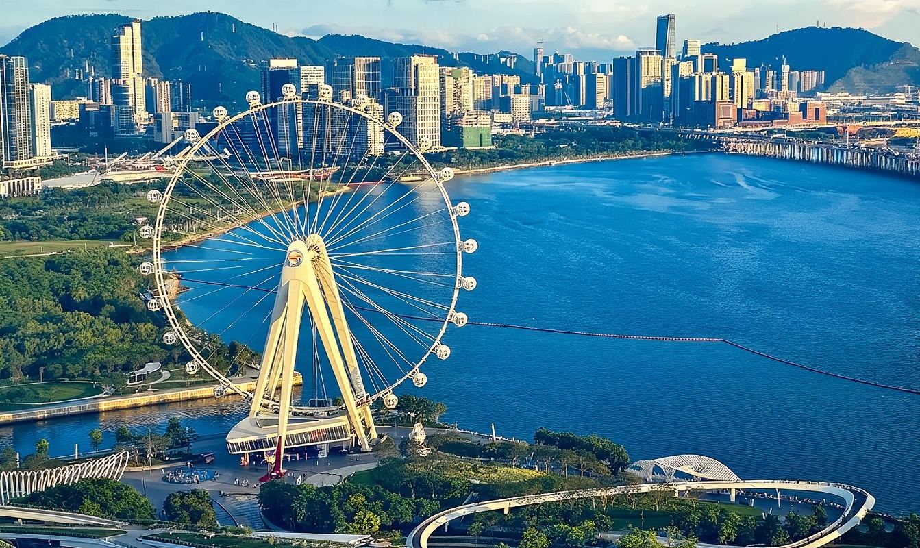 Shenzhen: Window of the World + Ping An Finance Centre + Oh Bay|Customized Car and Driver in Multiple Languages (Chinese, English)