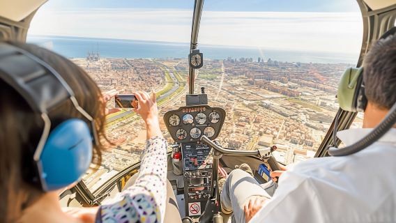 11-minute helicopter ride in Barcelona
