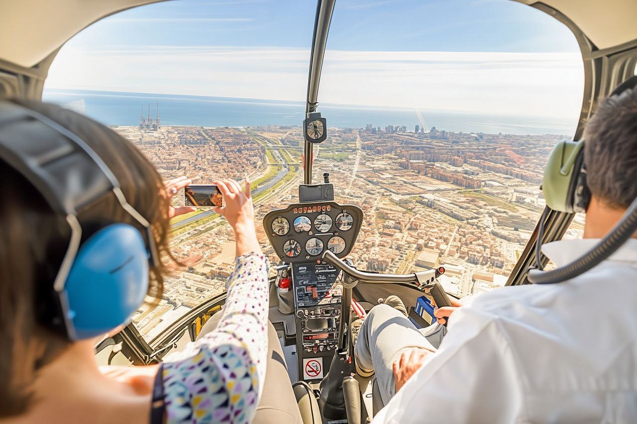 11-minütiger Hubschrauberflug in Barcelona