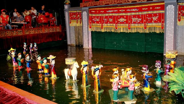 Ho-Chi-Minh-Stadt: Eintrittskarte für das Wasserpuppentheater „Goldener Drache“