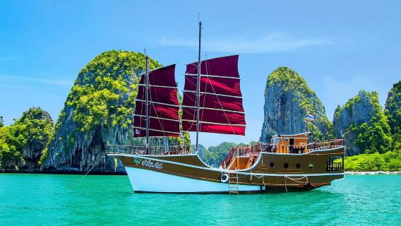 Krabi Red sailing boat Sunset Tour in Thailand Small Group/Seafood BBQ/Door-to-Door Pickup