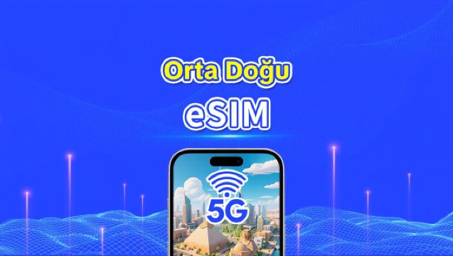 Orta Doğu Çok Ülkeli eSIM | 5G/4G | Yüksek Hızlı İnternet | 24 Saat | 1-30 Gün | QR Kodu