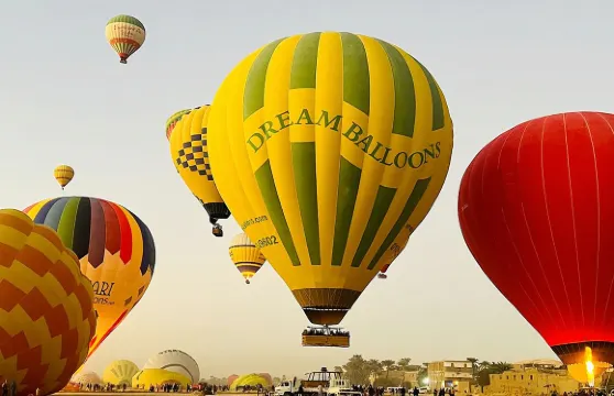 埃及盧克索熱氣球 埃及熱氣球看日出俯瞰帝王谷卡納克神廟尼羅河