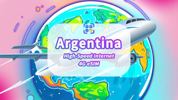 eSIM Argentina | 4G | Paket Harian/Data | Data Kecepatan Tinggi | 24 Jam | 1-30 Hari | Kode QR