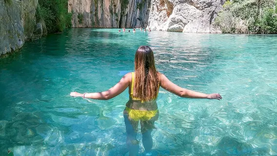 From Valencia: Montanejos Thermal Spring & Girlfriend Waterfall