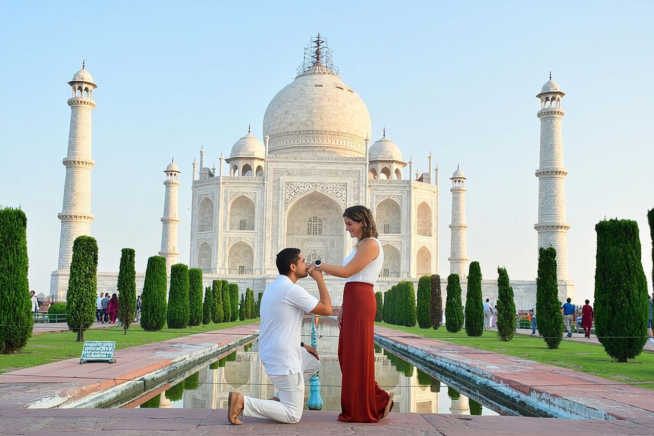 Delhi: tour di un giorno al Taj Mahal e ad Agra in treno superveloce, tutto compreso