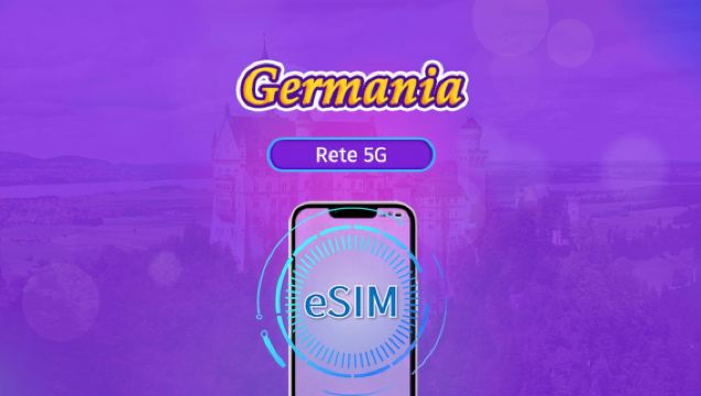 eSIM 5G Germania | Supporta TikTok, ChatGPT e altre app popolari a livello globale | Pass giornaliero / Pacchetto totale | Fatturazione per giorni naturali | 1–30 giorni | Codice QR