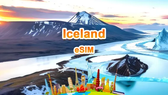 eSIM Islande 5G | Forfait complet | Total 1 à 30 Go | 3 à 30 jours | Service 24h/24 | QR code