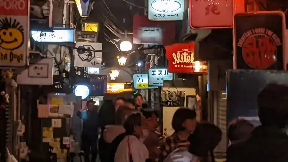 Tokyo · Shinjuku – Explore the Sleepless Nightlife: Bar Hopping in Unique Drinking Districts + Live Performances