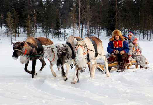 1-day tour to Murmansk + Sami Village reindeer sledding/snow banana boat/snow slide