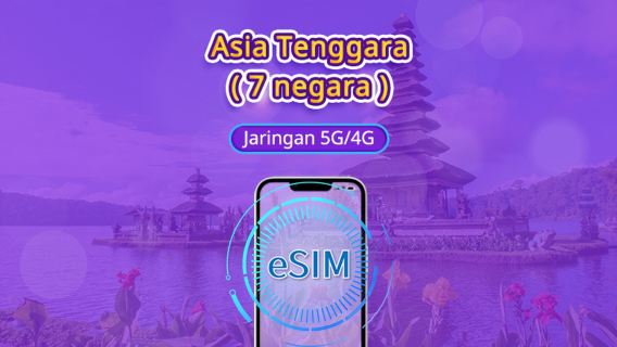 Asia Tenggara (7 negara) | 5G/4G eSIM | Paket harian/Paket data | Billing 24 jam | 1 -30 hari | Kode QR