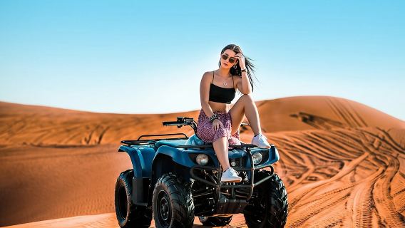 Dubai Red Desert Safari With BBQ Dinner, Quad Bike & Camel Ride
