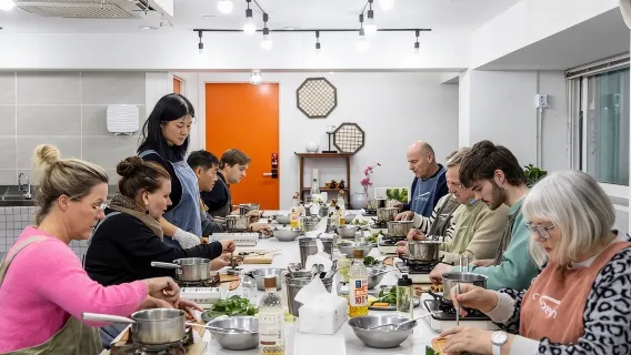Cocina 3 platos auténticos coreanos con tour por el mercado local