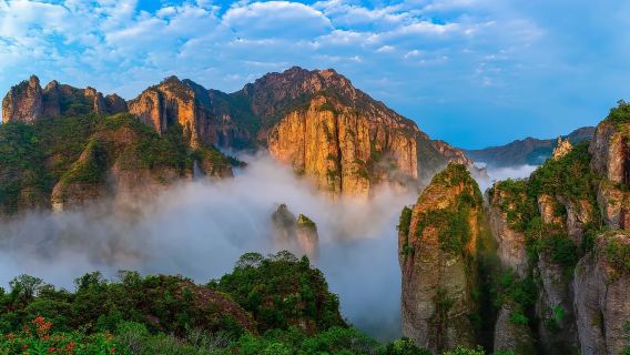雁蕩山大龍湫/靈岩/靈峰日景/方洞景點4選3含門票不需換乘】
