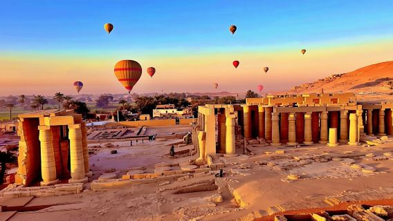 Premium Luxor Guided Tour from Hurghada and Hot Air Balloon Experience