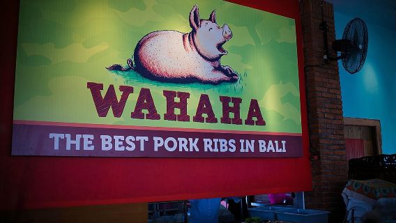 Bali specialty pork ribs trending restaurant Seminyak Jimbaran Wahaha pork ribs set meal voucher Wahaha Pork Ribs Seminyak or Jimbaran