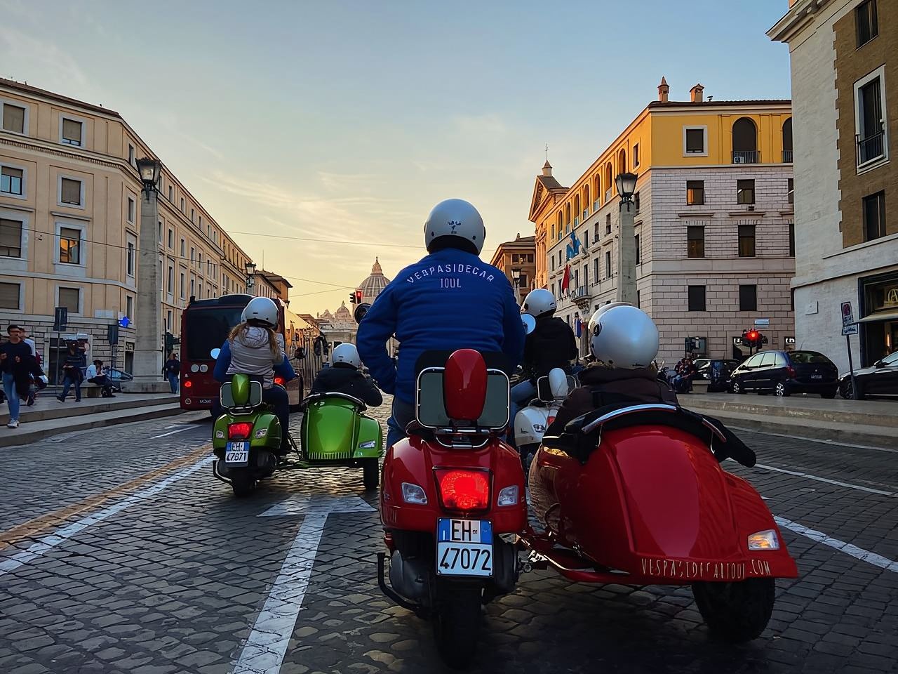 Afternoon Vespa Sidecar Tour with Gourmet Gelato Stop
