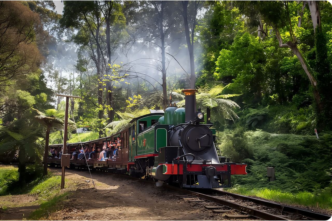 Ticket Included + Designated Pick-up│Puffing Billy Railway Rainforest Tour in Melbourne