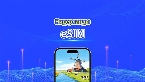 eSIM (Нидерланды) | Высокоскоростные данные | 5G/4G | Ежедневный пакет данных | 24 часа | От 1 до 30 дней | QR-код