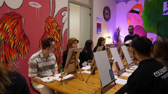 Paint & Wine Experience in Piazza Navona