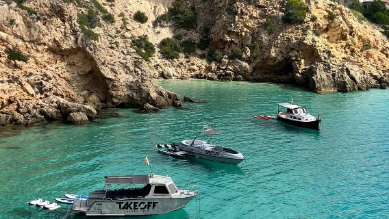 Ibiza: Bootstour zu Stränden und Höhlen bei Sonnenuntergang
