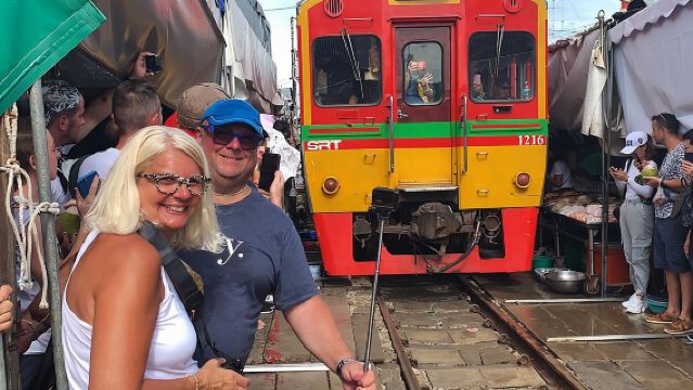 Floating and Railway Market (Optional Waterfall): Private Tour