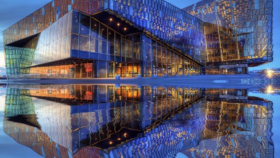 Iceland + Hallgrímskirkja + Harpa Concert Hall and Conference Centre + Sun Voyager