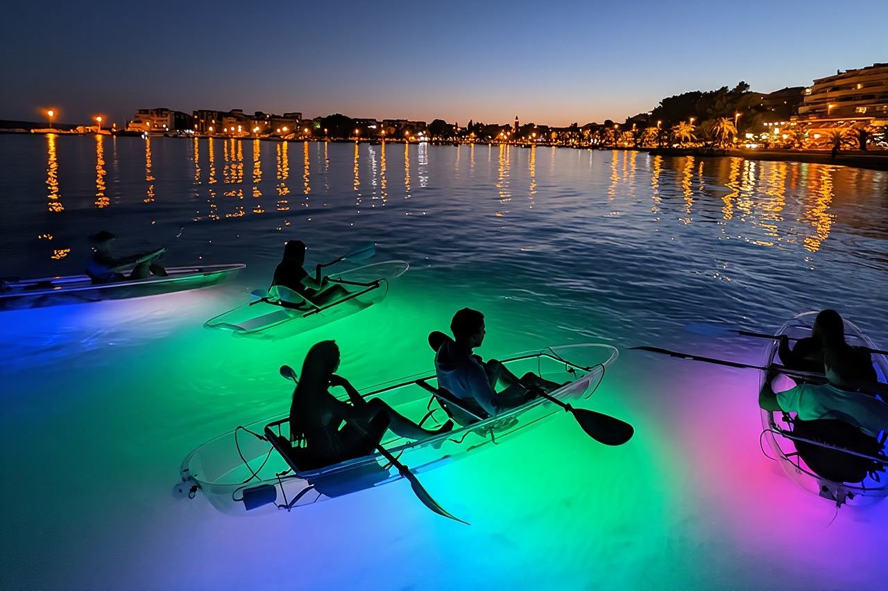 Recorrido en kayak transparente y luminoso en Split