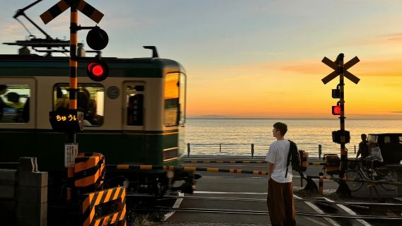 Une Excursion d'une journée au lycée de Kamakura, au Grand Bouddha de Kamakura, au chemin de fer d'Enoden et au sanctuaire Tsurugaoka Hachimangu au Japon.