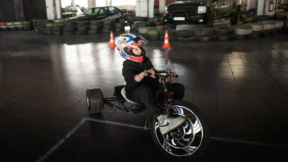 Riga| Drifta Halle: giro estremo di 20 minuti su un triciclo da drift