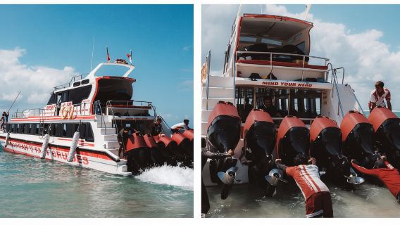 tiket kapal perahu cepat dari Bali (Sanur) ke Lembongan ( sekali jalan pulang pergi)